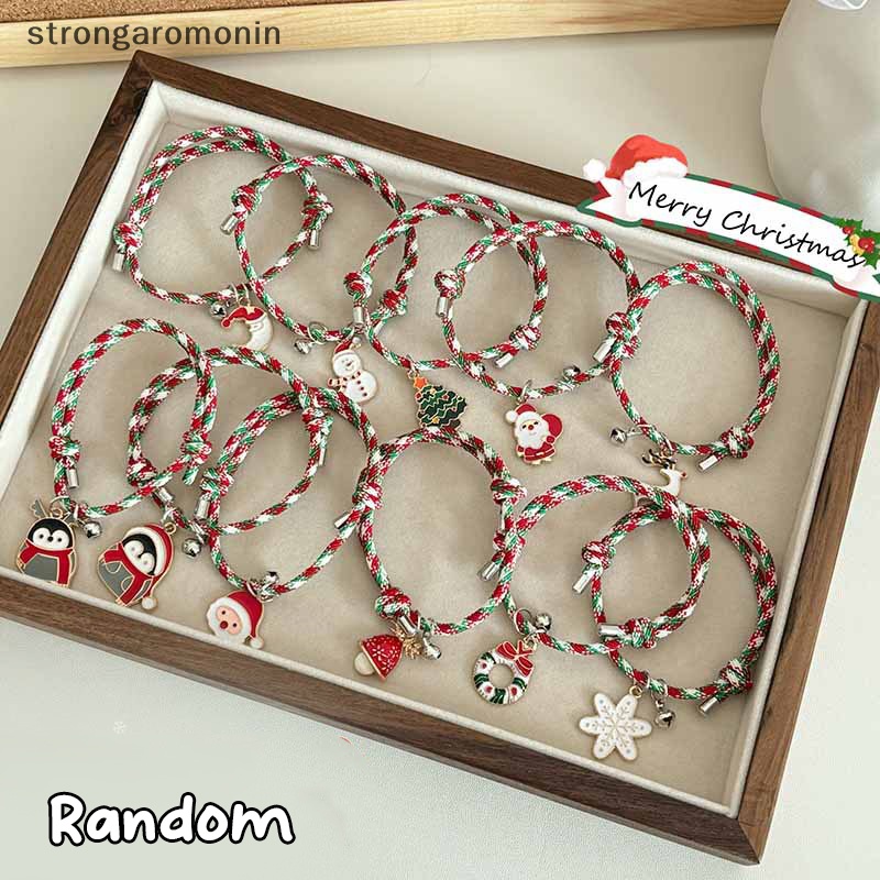 St Vòng Tay Mặt Hình Ông Già Noel Tuần Lộc Chim Cánh Cụt Hoạt Hình Sáng Tạo Có Chuông Điều Chỉnh Được Cho Cặp Đôi Tình Nhân st