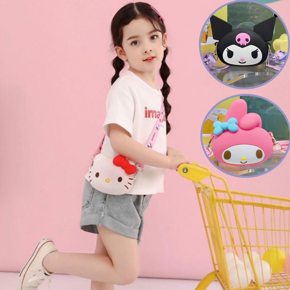 Ví Đựng Tiền Xu Sanrio Silicone Ví Đựng Tiền Xu Hoạt Hình Học Sinh Meloti Túi Trẻ Em Dễ Thương Item Kids Giai Điệu Túi Bảo Quản | Cici01