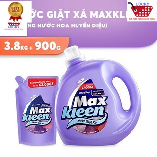 Can Nước giặt xả Maxkleen 3.8kg Tặng thêm Túi 900g