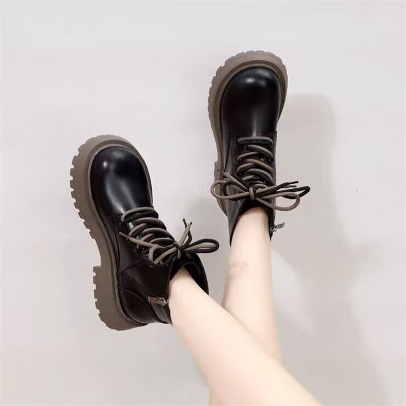 Giày Bốt martin cotton Đế Dày Phong Cách Anh Quốc Thời Trang Mùa Đông Hàng Mới 2023