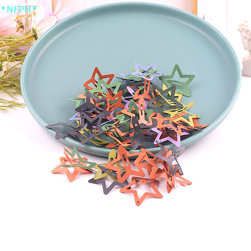 Nfph > Set 10 Kẹp Tóc Màu macaron Hình Học Bướm Phong Cách Hàn Quốc Dễ Thương Cho Bé Gái Mới