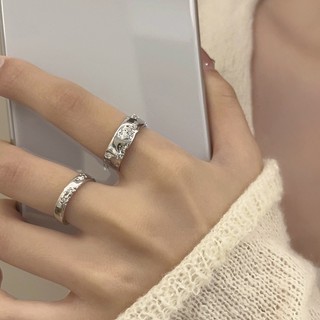 Set 2 Nhẫn Cặp Đính Đá zircon Thời Trang Cho Cặp Đôi