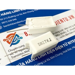 Điện trở sứ 5w 27k 5% chân đứng