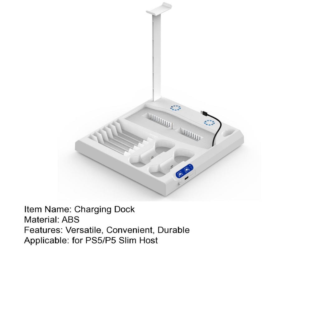 Giá Đỡ + Quạt Tản Nhiệt Làm Mát Và Sạc Nhanh Cho Tay Cầm Chơi game ps5 / p5 slim