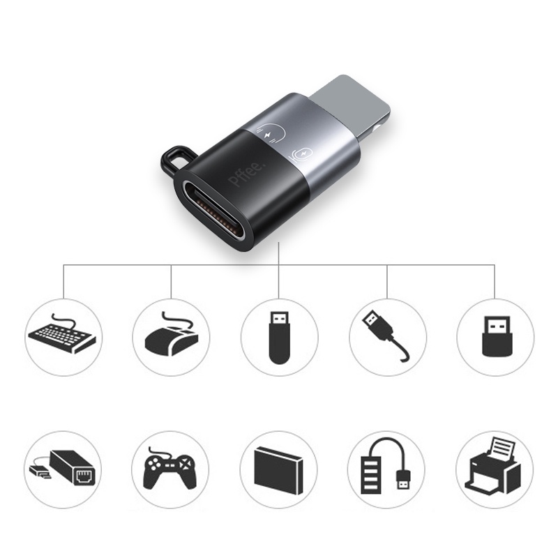 Pffee Dây Cáp Chuyển Đổi otg usb c Sang Lxning Cho Điện Thoại / Bàn Phím / Chuột