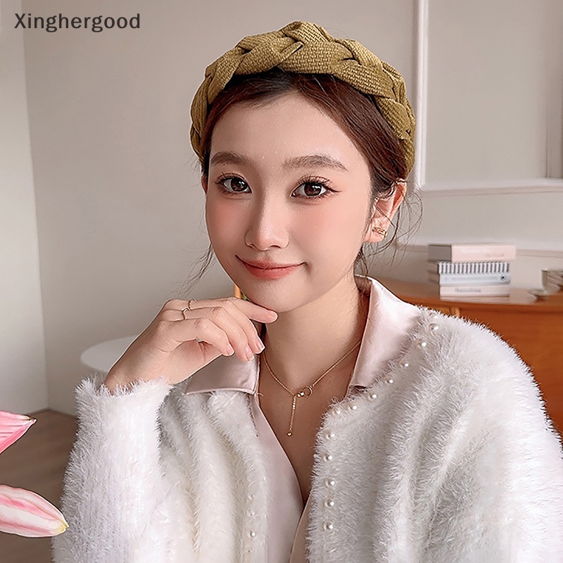 Xinghergood Băng Đô Thắt Nút Chéo Mềm Mại Phong Cách retro Dành Cho Nữ
