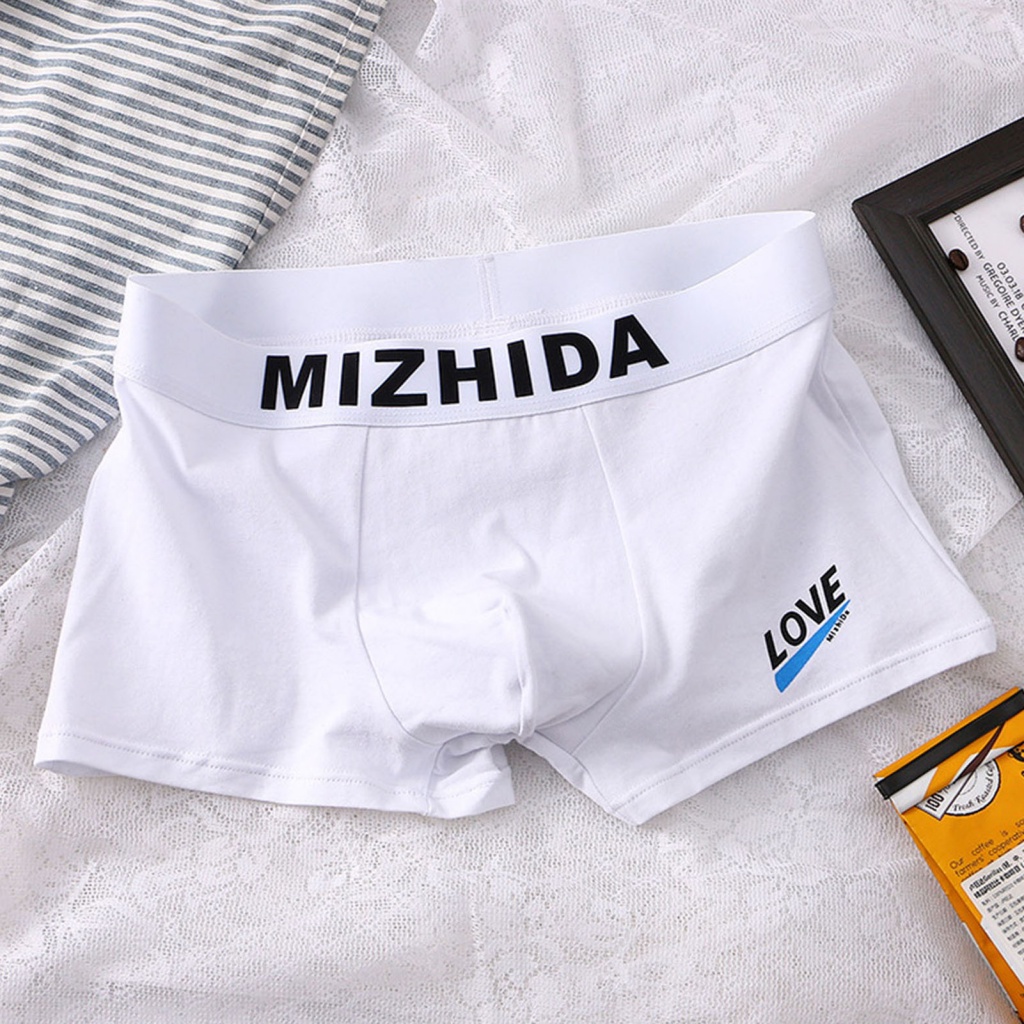 Quần Lót boxer Mềm Thoáng Khí Thoải Mái In Chữ Thời Trang Cho Nam