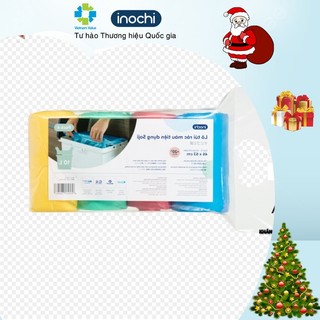 Lô 4 túi rác màu TỰ HỦY có quai bảo vệ môi trường các kích thước chính hãng Inochi