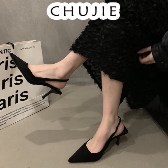 CHUJIE dép sandal nữ đi chơi giày cao gót nữ giày cao gót mũi nhọn sandal cao gót sandal nữ đế cao 2024NEW mẫu mới ins Phong cách Korean Style Comfortable B94G02L 36Z230909