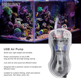 Mrbunny cá usb máy bơm không khí dc 5v 0.8w cực mini di động oxy có đầu hút dành cho bể