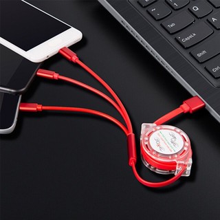 Sạc dây rút đầu usb đa năng 3 đầu sạc , cáp sạc 3 đầu-singu