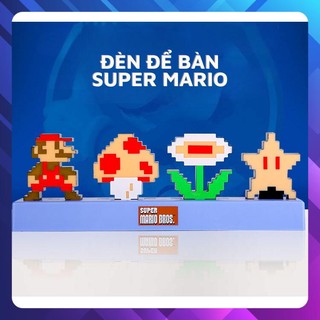Đèn để bàn usb thiết kế hình super mario pixel nháy theo nhạc trang trí set up bàn làm việc, chơi game, đèn ngủ