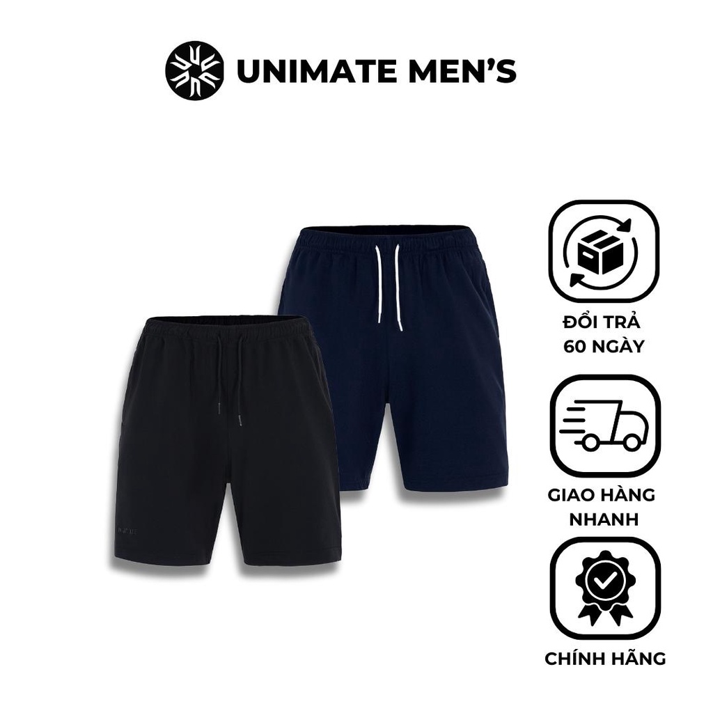[SHSP01] Quần Short Nam thiết kế cạp chun thể thao, năng động, dễ dàng điều chỉnh - Unimate Men's