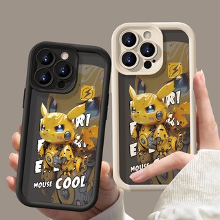 Ốp Điện Thoại Silicon Dày Mềm Hình Pikachu Vui Nhộn Cho IPhone X XR XS Max 11 12 13 14 15 Pro Max 14 15 Plus 7 8 Plus