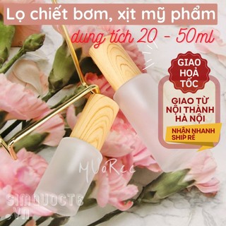 Lọ chiết mỹ phẩm thủy tinh nắp vân gỗ phong cách nhật bản CCC05