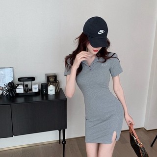 Đầm Cổ Polo Dáng Ôm Thời Trang Mùa Hè Quyến Rũ Cho Nữ