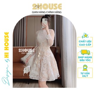 Váy thiết kế tiểu thư trắng tinh khôi 2HOUSE-HH03
