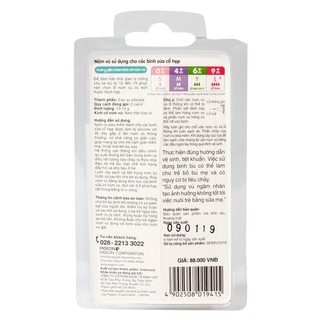 Núm vú siêu mềm thay bình sữa Pigeon size M 4M+ (2 cái)