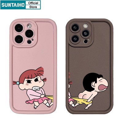 Suntaiho ốp lưng iphone Cặp Đôi Ốp Điện Thoại Silicon Mềm Chống Sốc In Hình Anime Nhật Bản Cho Iphone 15 14 12 13 11 Pro Max IP 7 8 Plus X Xs XR Xs Max