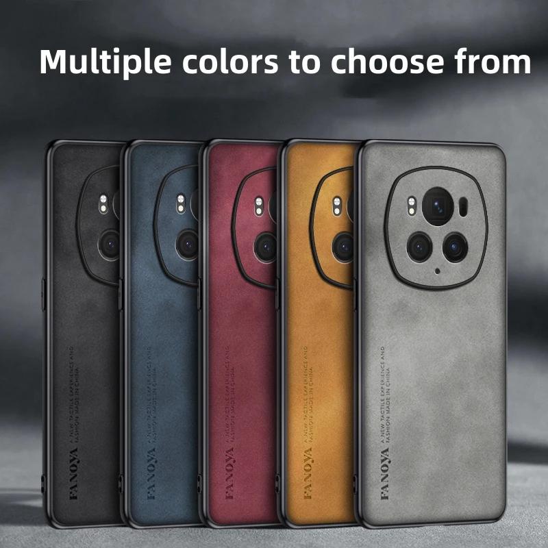 Ốp Điện Thoại Da PU Nhám Mỏng Chống Sốc Cho Honor Magic 6 Pro Honor Magic 6Pro Magic6