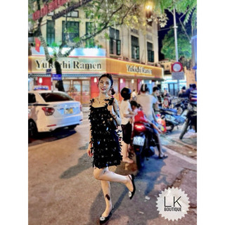 váy dây nơ gắn đá