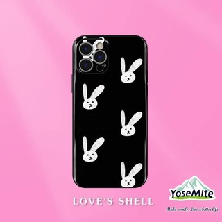 ốp Samsung Hoạt hình thỏ graffiti Ốp Điện Thoại TPU Mềm Bóng Chống Sốc Bảo Vệ Camera Cho samsung A14 A13 A04E A11 A04S A03S A03 A53 A33 A23 A52 A51 A71 A72 A22 A32 A02 Đen dễ thương phim hoạt hình động vật trường hợp điện thoại