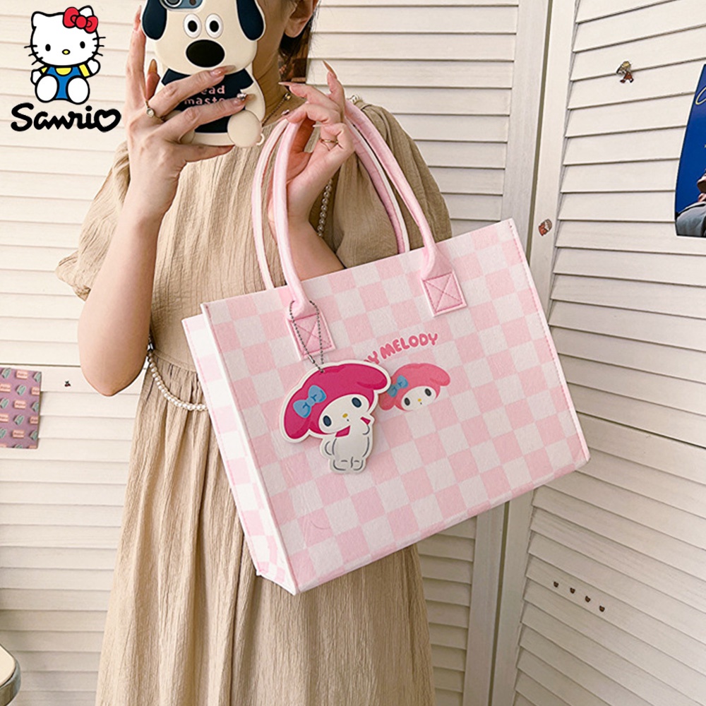 Mới Túi Xách Tay / Đeo Vai Sức Chứa Lớn Họa Tiết Hoạt Hình kuromi my melody Cho Nữ