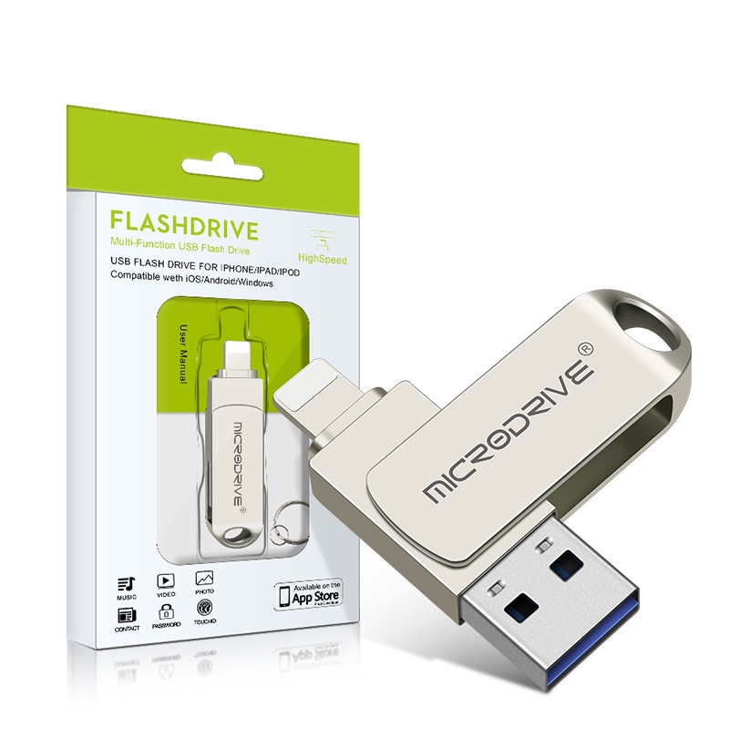 Otg Ổ Đĩa usb 3.0 32gb 64gb 128gb 256gb 512gb 1tb 2 Trong 1 Cho iphone