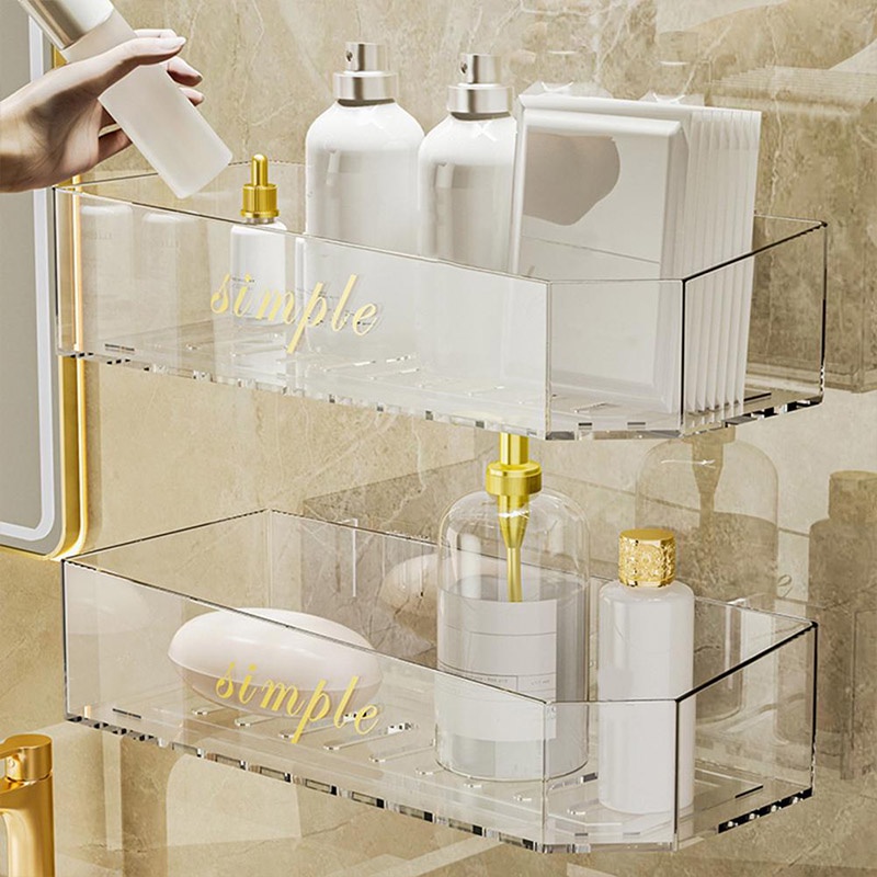 Landeli Kệ Đựng Mỹ Phẩm / Đồ Dùng Nhà Tắm Không Đục Lỗ