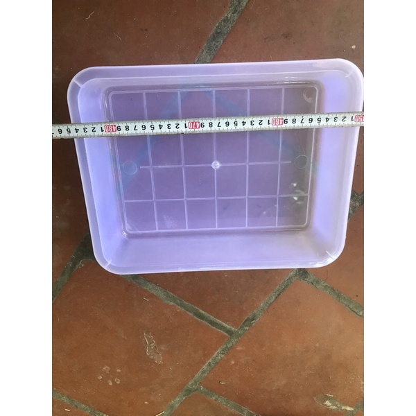 Khay nhựa trắng cứng 3 size đựng đồ dùng học tập, đựng giấy A4, cho gà chim tắm và ăn