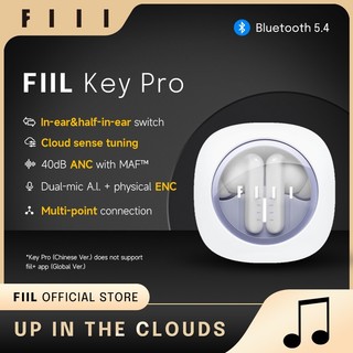 Fiil key pro không dây bluetooth 5.4 tai nghe tws 40db anc maf ™ active noise reduction headphone kết nối đa điểm