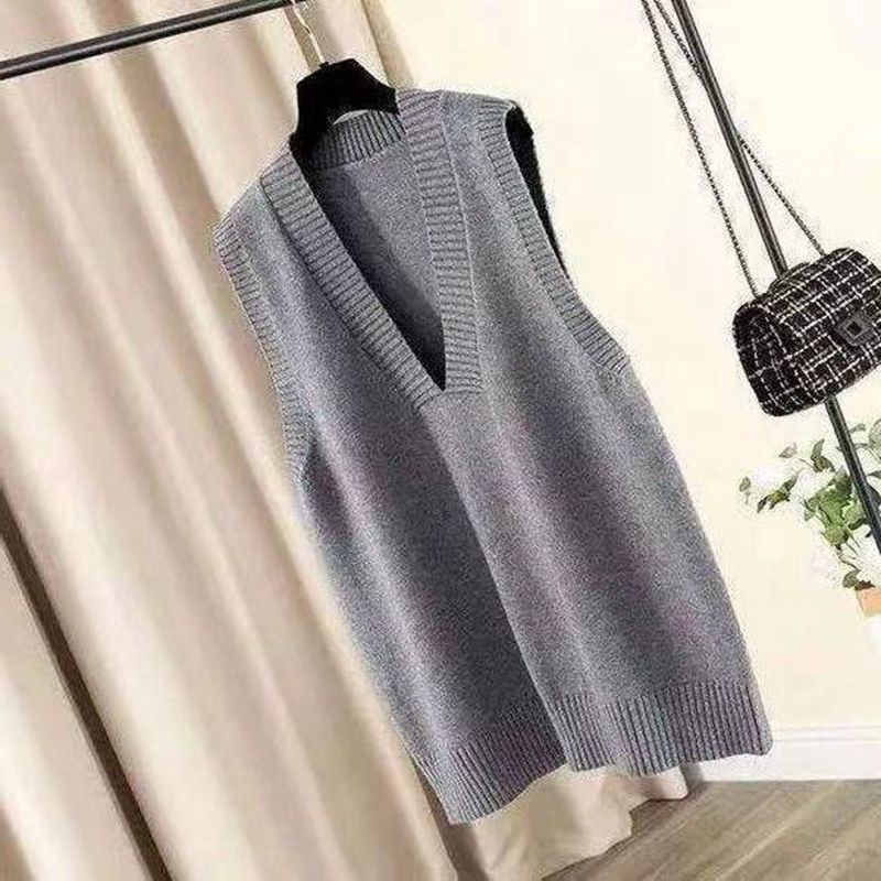 Áo Len Không Tay Dáng Rộng Thiết Kế Mới Thời Trang Mùa Thu Theo Phong Cách