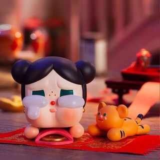 ❤Genuine❤Popmart Mô Hình Đồ Chơi Nhân Vật crybaby tiger leap Phong Cách Trung Hoa