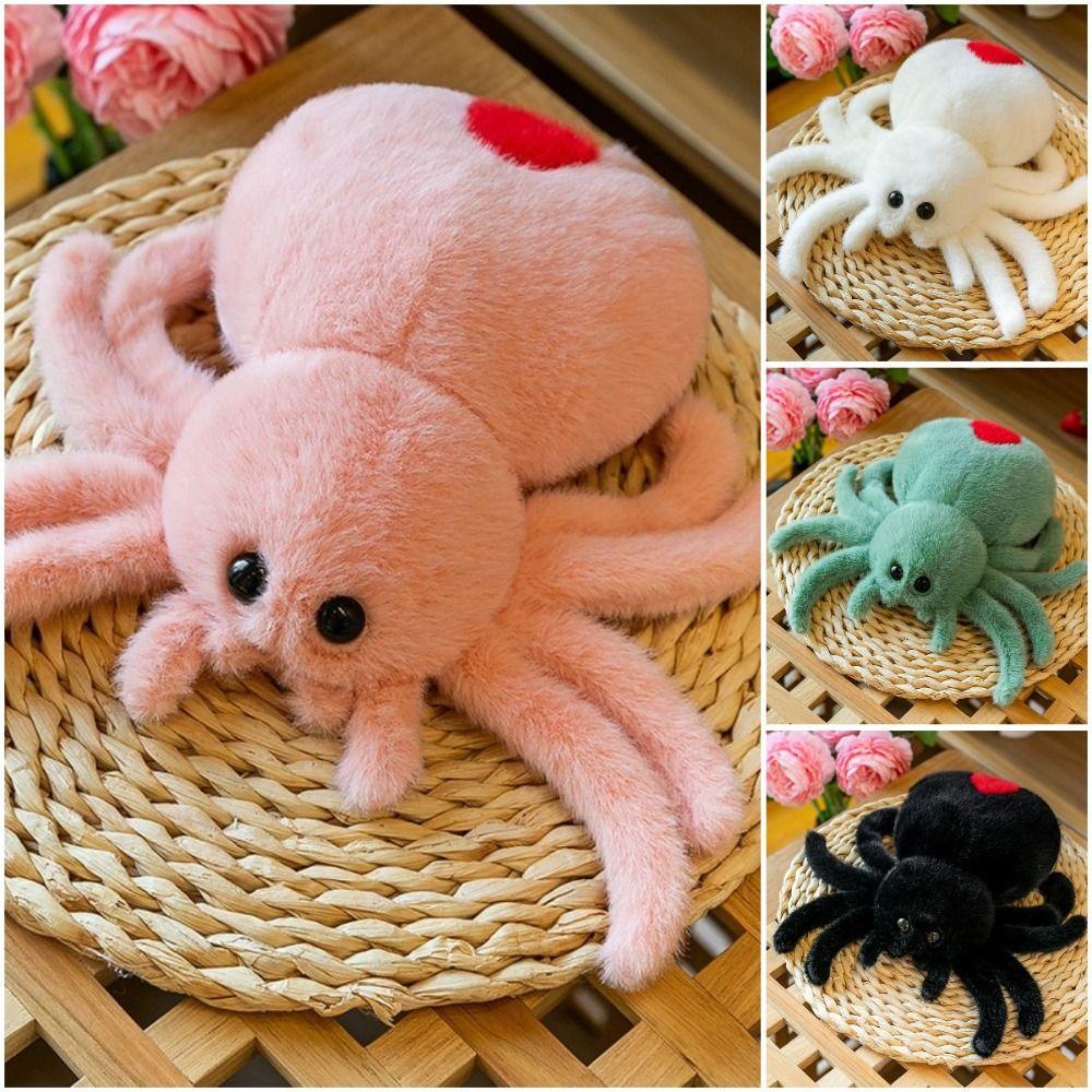 Mmluck Đồ chơi nhồi bông Hình Nhện Đen 25cm Cho halloween