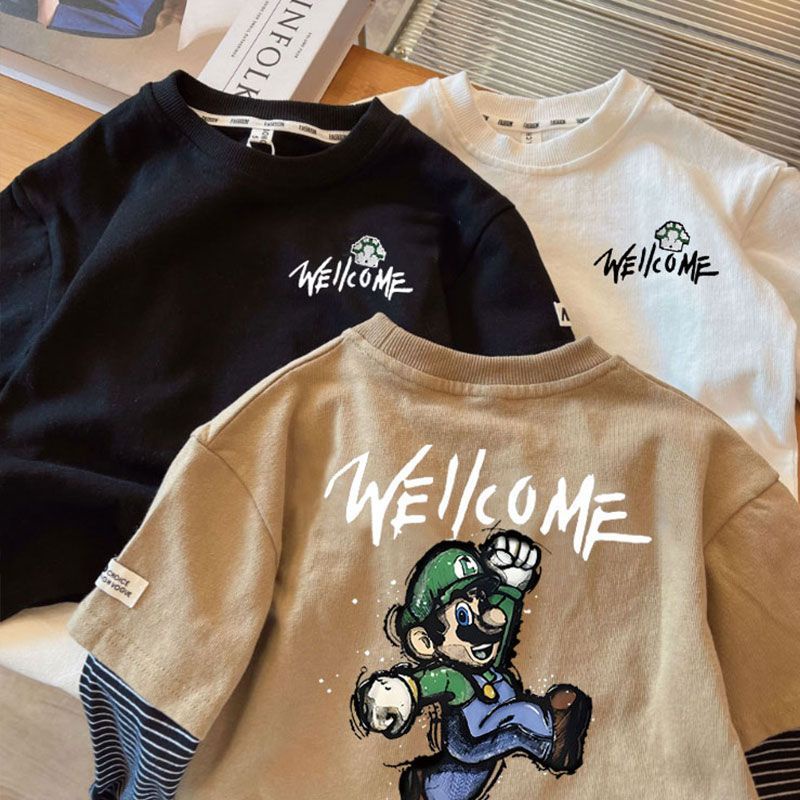 Áo Thun Tay Dài 100% cotton Phong Cách Hàn Quốc Dành Cho Nam