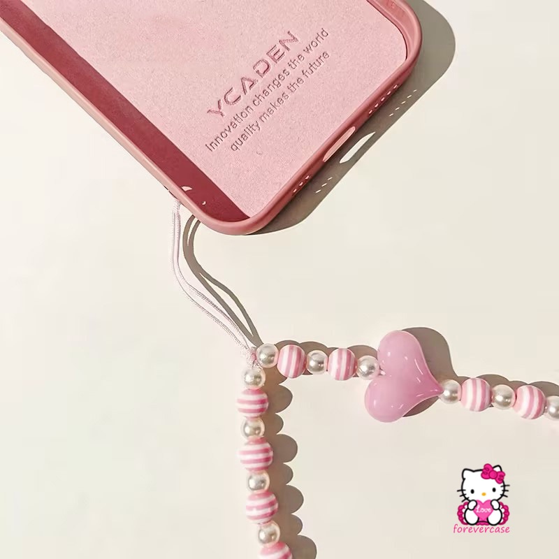 Dây Xích Điện Thoại Bằng acrylic Đa Năng Mặt Hình Nơ / Bông Hoa 3d Nhiều Màu Dễ Thương