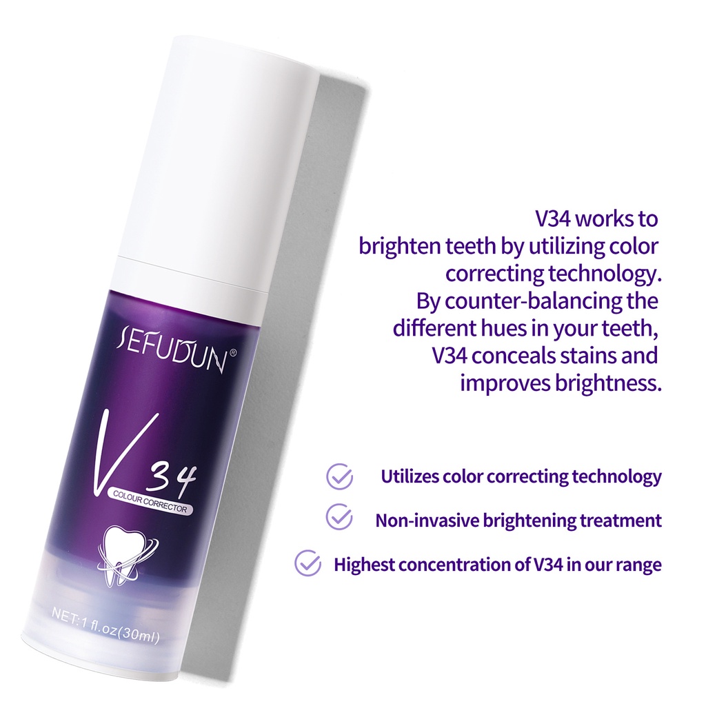 Kem Đánh Bóng Và Làm Trắng Răng v34 30ml Hiệu Quả