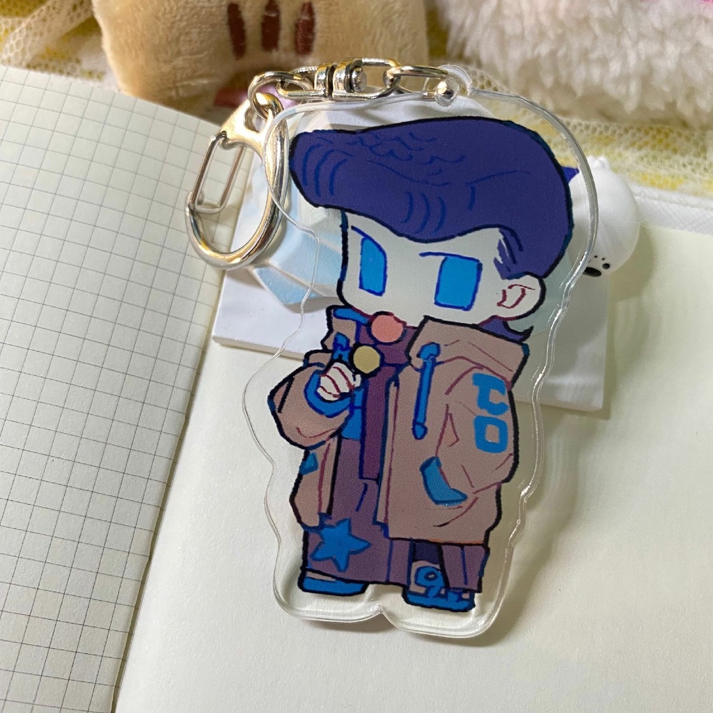 Móc khóa Kawaii JJBA Anime Keychain Women JoJo Bizarre Adventure Key Chain Man Kujo Jotaro Kakyoin Acrylic