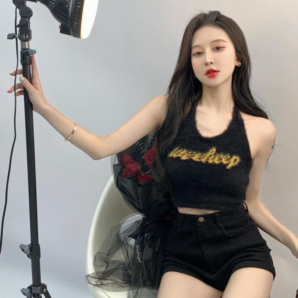 Áo tank top In Chữ Phong Cách Mỹ Thời Trang Mùa Thu