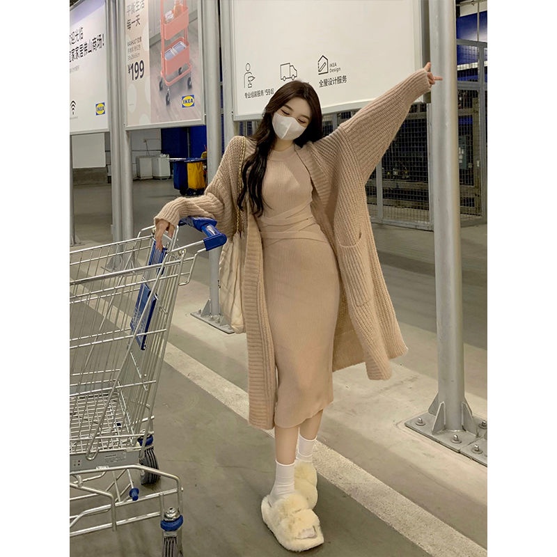 Áo Khoác cardigan Dệt Kim Dáng Rộng Thời Trang Thu Đông Cho Nữ