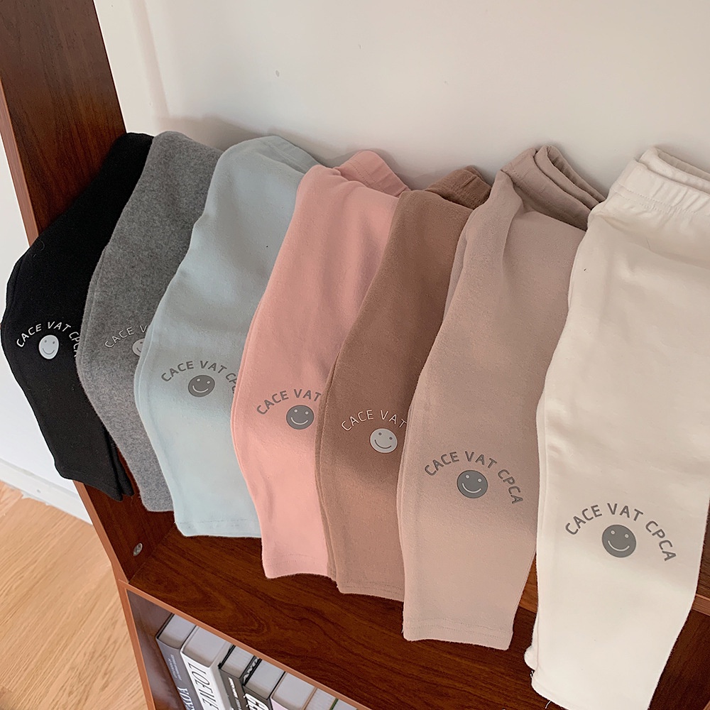 Quần Dày Màu Trắng Đen In Họa Tiết Thời Trang Xuân Thu Cho Bé Gái