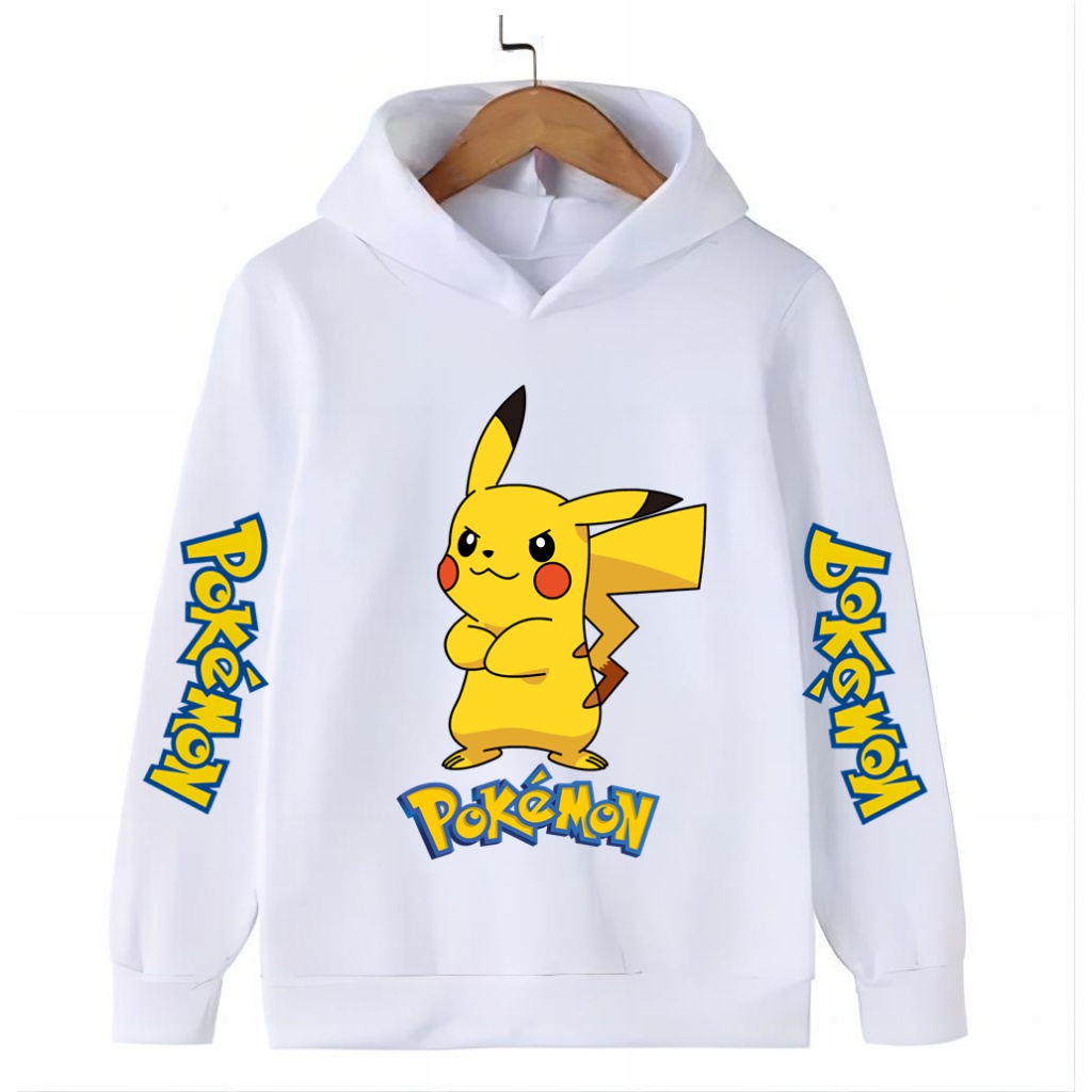 Áo Hoodie Tay Dài In Hình pikachu Ngộ Nghĩnh Cho Bé