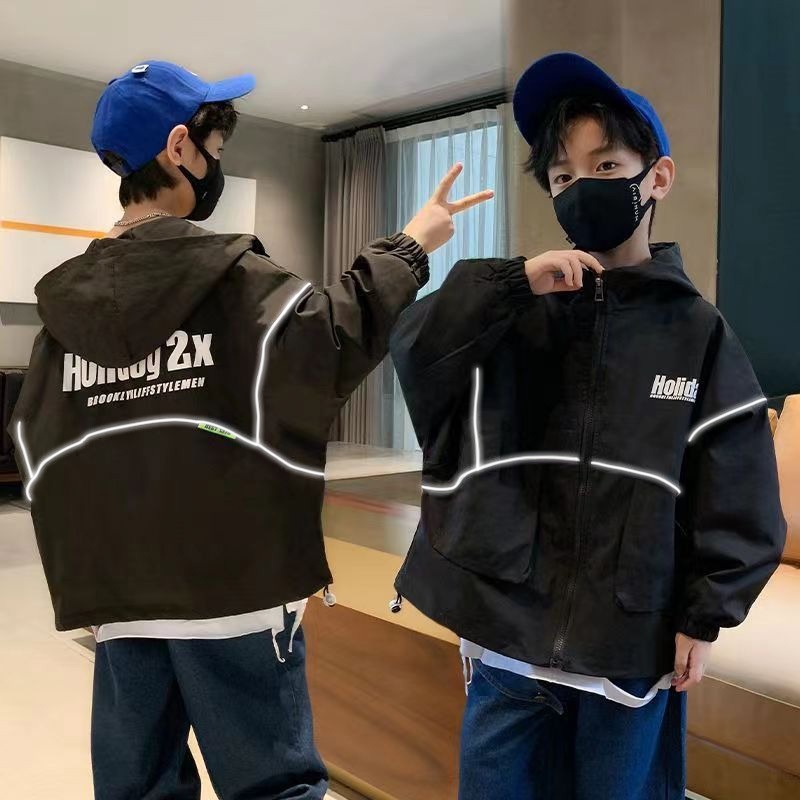 Áo Khoác Chống Gió Thời Trang Cho Bé Trai Trung Niên