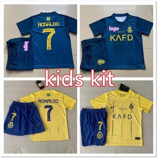 Bộ đồ đồng phục bóng đá đội tuyển ronaldo 7 23 / 24 al-nassr cho bé
