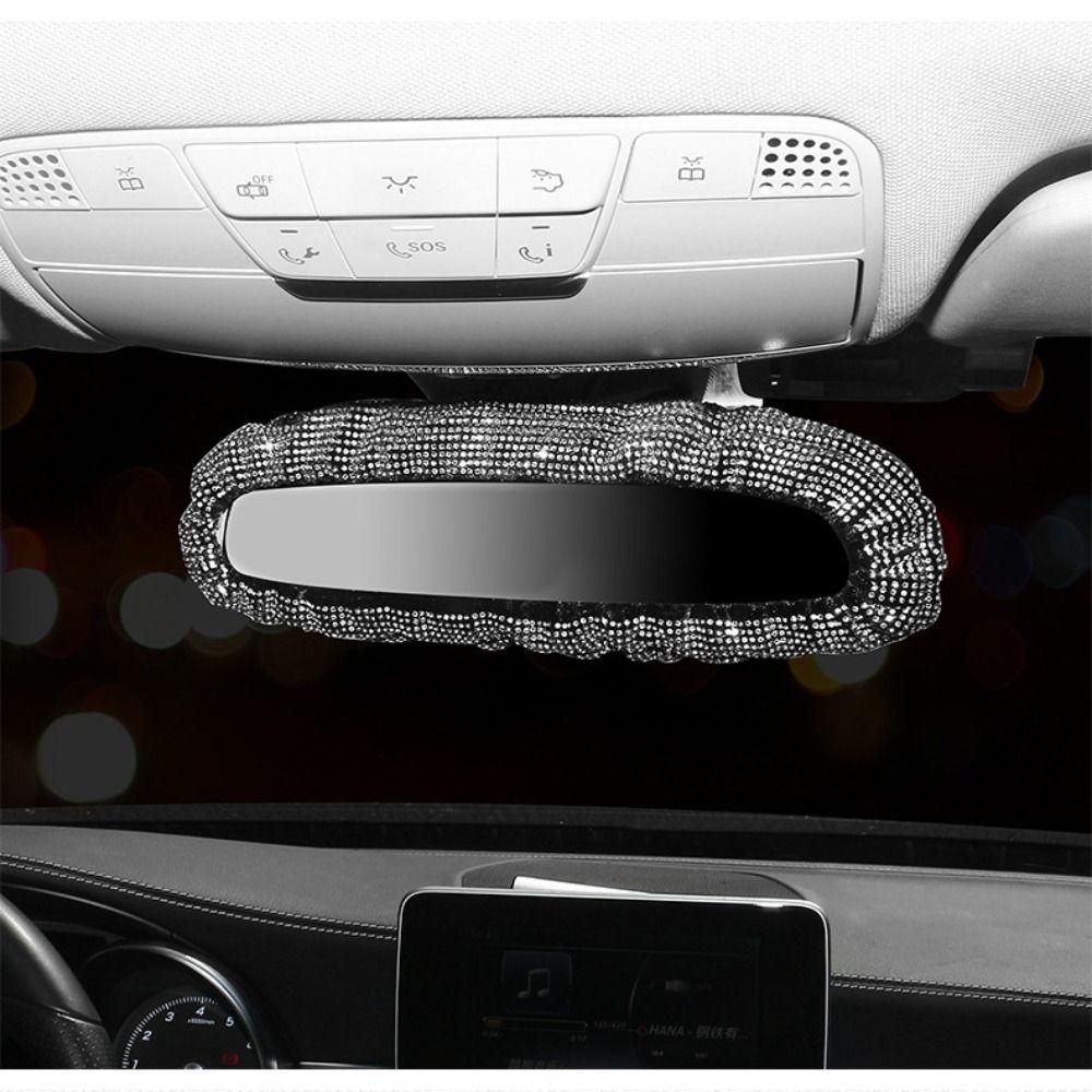 Suyo Vỏ Bọc Trang Trí Gương Chiếu Hậu Xe Hơi Đính Đá Lấp Lánh Bằng Vải flannel Co Giãn Bền Dành Cho Bạn Nữ