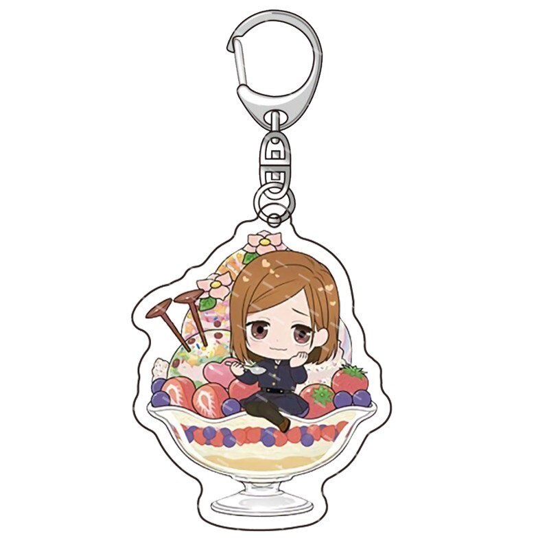 Móc khoá Anime Jujutsu Kaisen Gojo Geto Itadori Sukuna Toji in 2 mặt rõ nét nhựa Acrylic Phụ kiện trang trí chibi cute