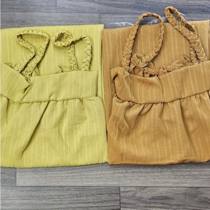 Đầm hai dây  đủ màu chất vải đũi xốp