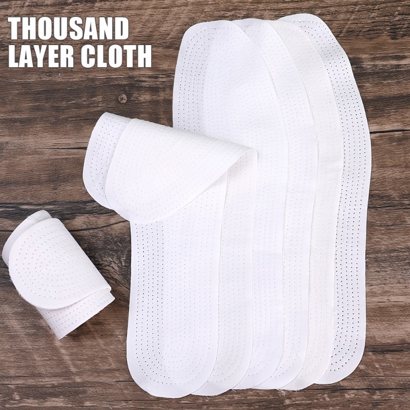 1 Cặp Đế Lót Giày Thể Thao Khử Mùi Thấm Hút Mồ Hôi Màu Trắng