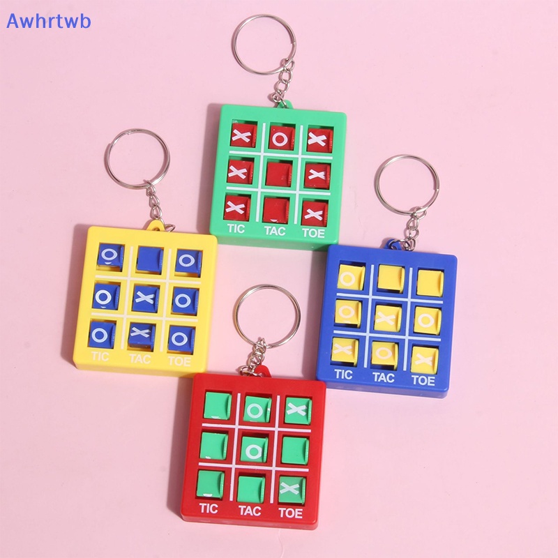1 Móc Khóa Trò Chơi mini Tích Hợp Cờ Vua tic-tac-toe de xo spin Mới