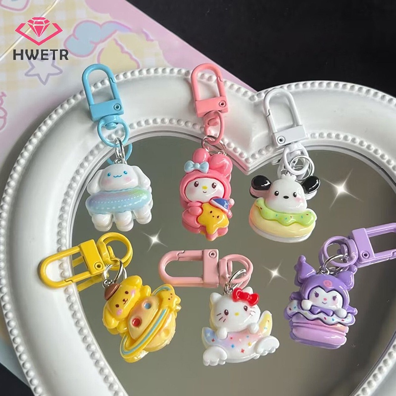 Hwwtr Móc Khóa Hoạt Hình melody kuromi Cinnamoroll / Bầu Trời Sao / hello kitty Dễ Thương Làm Quà Tặng Lễ Tình Nhân Mới